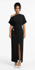 Womens Solid-Color Elegant & Sophisticated Bodycon Maxi Dress