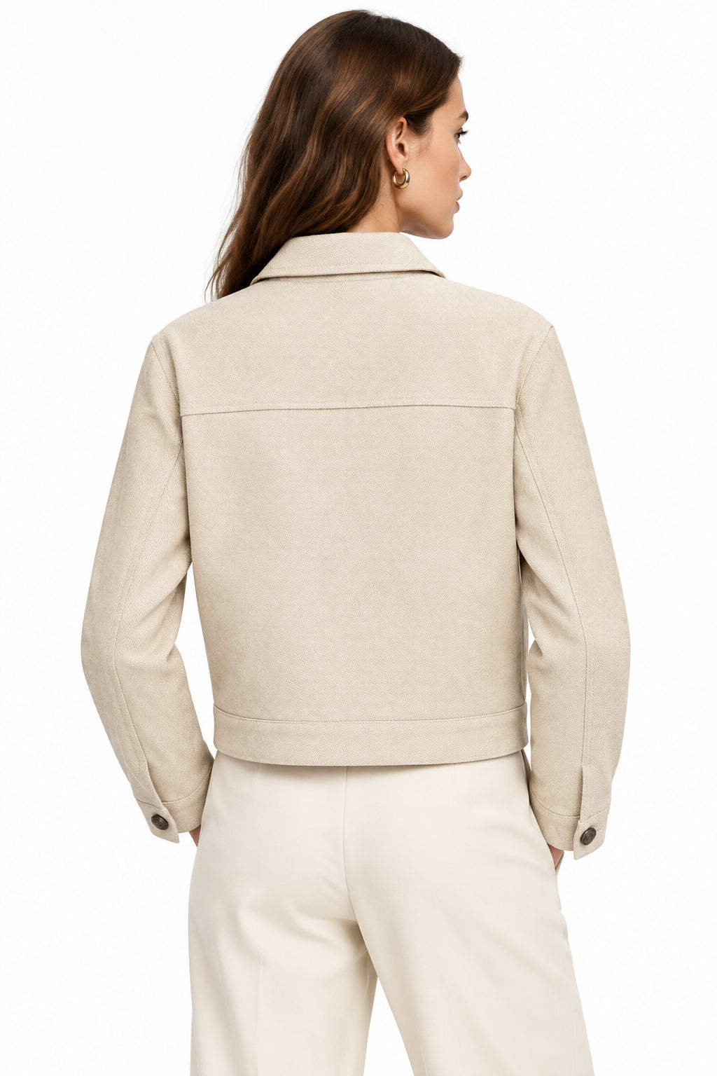Apricot Star-Detail Zip Jacket