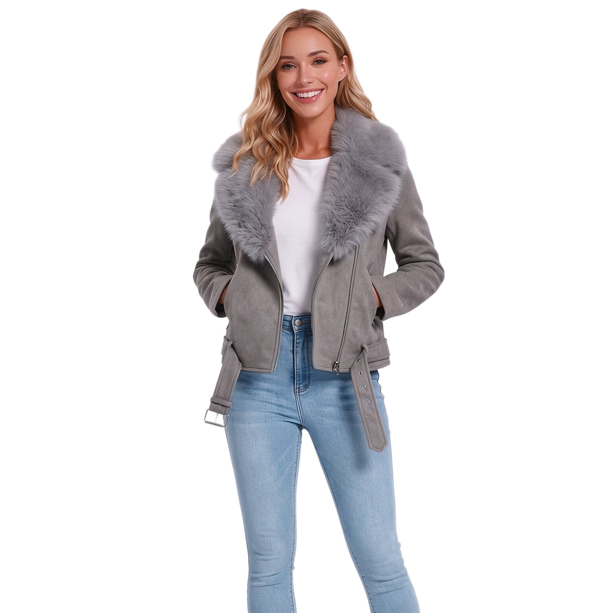 Detachable hooded long sleeved jacket