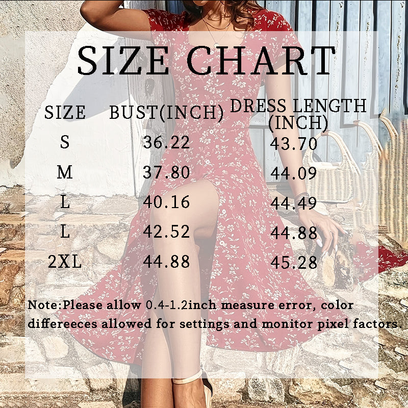 Floral Button-Front Split Maxi Dress