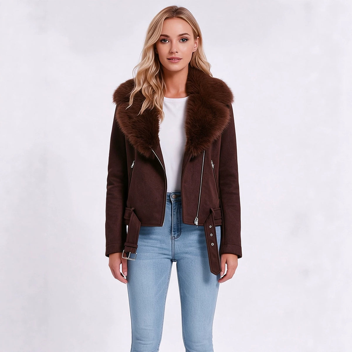 Detachable hooded long sleeved jacket