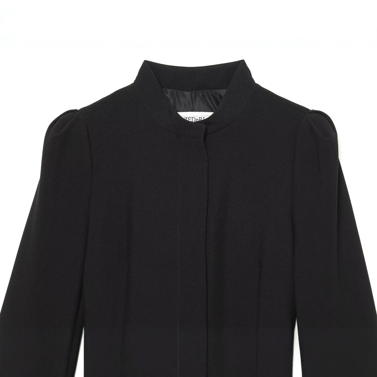 Black Belted Longline Suit Jacket