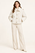 Reversible Faux-Lamb-Wool Collar Jacket
