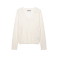 Ribbed V-Neck Pullover Sweater