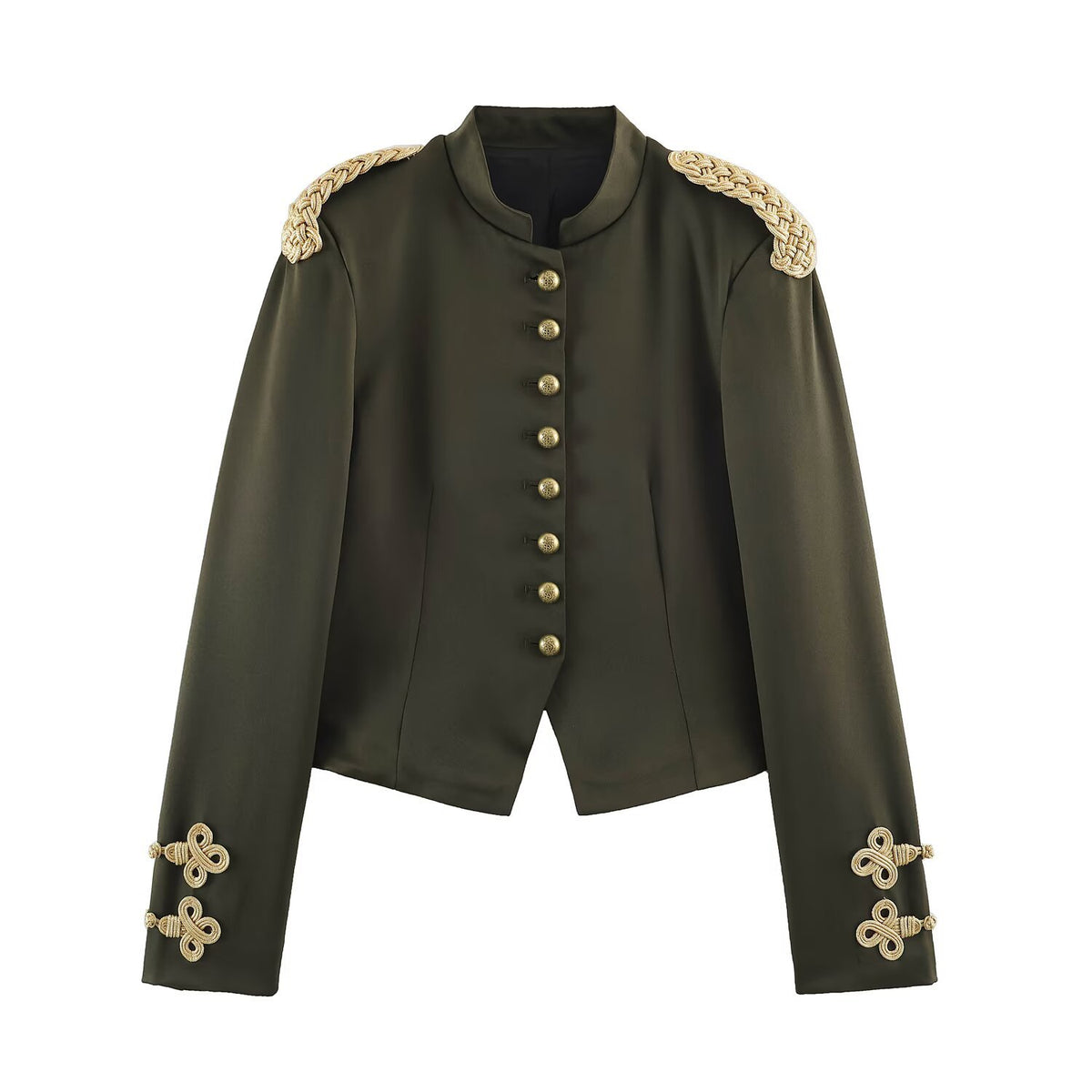Single breasted rope knot decoration suit jacket for women
