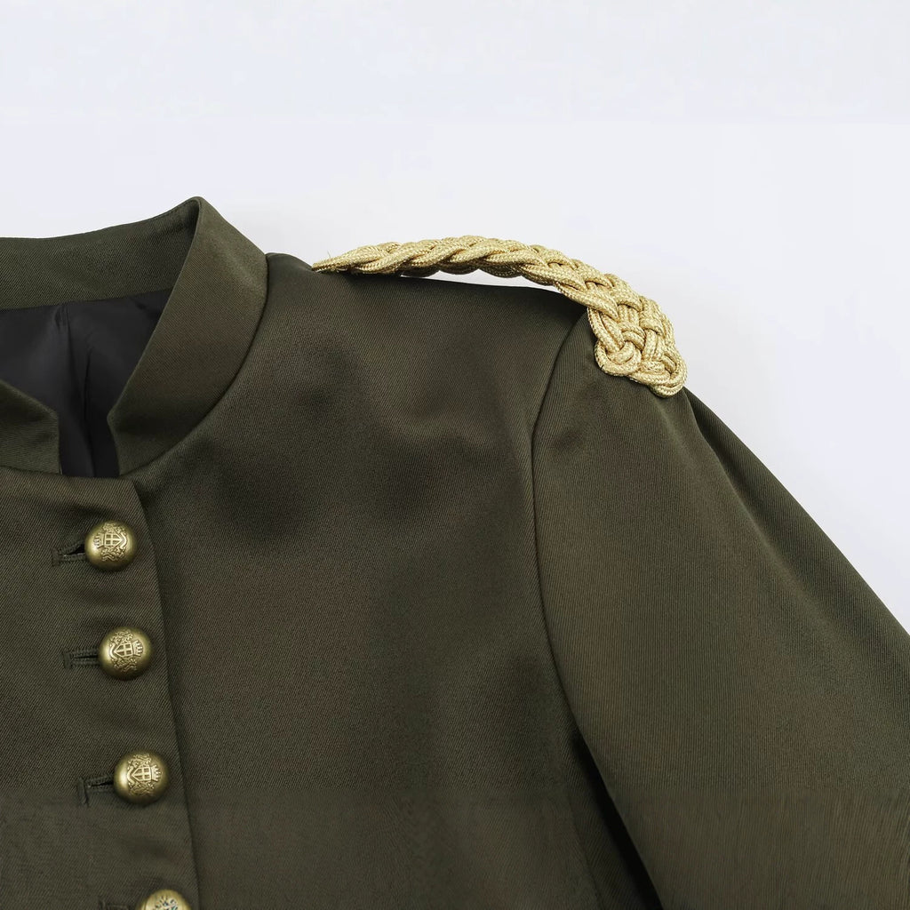 Single breasted rope knot decoration suit jacket for women