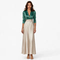 Satin Long-sleeve Top Chic And Elegant Socialite-style Midi Or Maxi Skirt